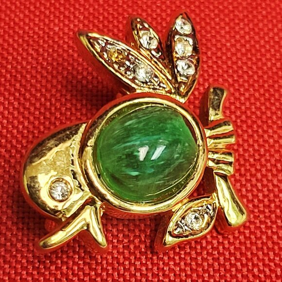 Vintage Jelly Belly Bird Brooch Singing Chickadee Gold Tone Metal - Picture 6 of 8